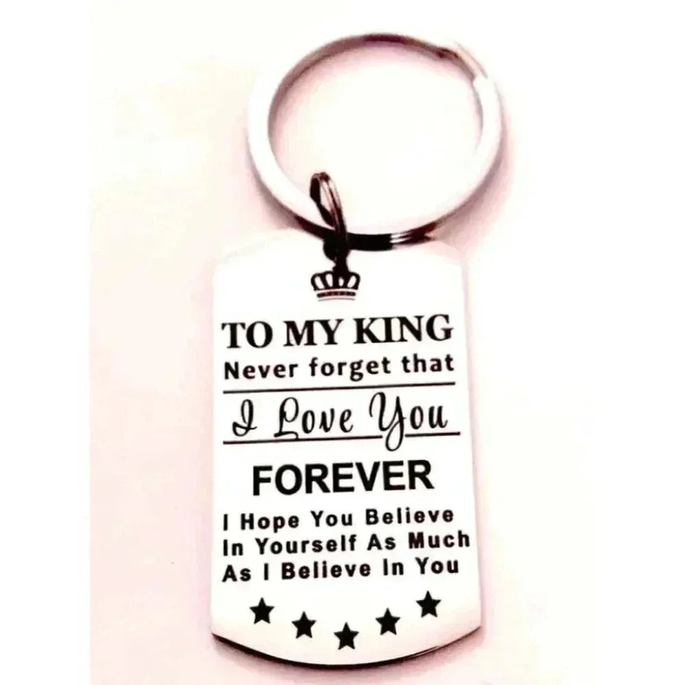 To My Man King I Love You Forever Keychain
